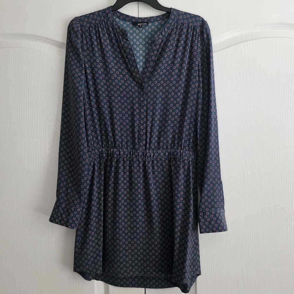 LA Made blouse Silk Dress Long Sleeve Classy Blue Purple